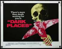 d142 DARK PLACES half-sheet movie poster '74 Christopher Lee, Joan Collins