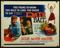d143 DATE BAIT half-sheet movie poster '60 wild teens eager to say I WILL!