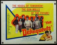 d152 DELINQUENTS half-sheet movie poster '57 Robert Altman, Tom Laughlin