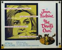 d158 DEVIL'S OWN half-sheet movie poster '67 Hammer, Joan Fontaine