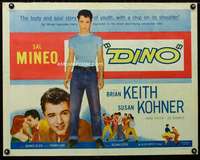 d163 DINO style B half-sheet movie poster '57 Sal Mineo in t-shirt & jeans!