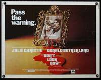 d168 DON'T LOOK NOW half-sheet movie poster '74 Nicholas Roeg,Sutherland