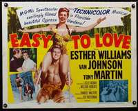 d174 EASY TO LOVE style B half-sheet movie poster '53 Esther Williams
