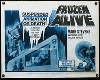 d220 FROZEN ALIVE half-sheet movie poster '66 deep freezing or death!