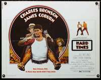 d258 HARD TIMES half-sheet movie poster '75 Charles Bronson, Goldberg art!