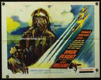 d268 HIGH FLIGHT style B half-sheet movie poster '57 pilot Ray Milland!