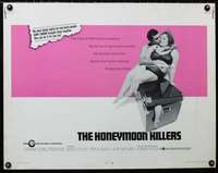 d281 HONEYMOON KILLERS half-sheet movie poster '70 Shirley Stoler, Bianco