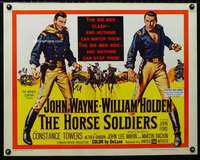 d282 HORSE SOLDIERS half-sheet movie poster '59 John Wayne, William Holden