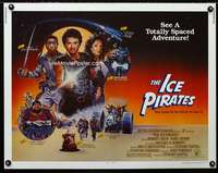 d296 ICE PIRATES half-sheet movie poster '84 Robert Urich, Chorney artwork!