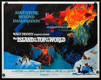 d307 ISLAND AT THE TOP OF THE WORLD half-sheet movie poster '74 Disney