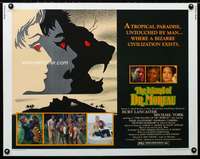 d308 ISLAND OF DR MOREAU half-sheet movie poster '77 Burt Lancaster