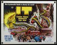 d310 IT CAME FROM BENEATH THE SEA half-sheet movie poster '55 Harryhausen