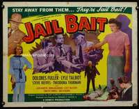 d315 JAIL BAIT half-sheet movie poster '54 Ed Wood cult classic!