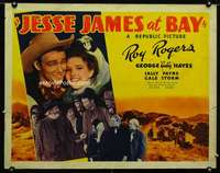 d318 JESSE JAMES AT BAY style B half-sheet movie poster '41 Roy Rogers