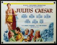 d323 JULIUS CAESAR half-sheet movie poster R62 Marlon Brando, James Mason