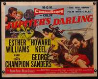 d326 JUPITER'S DARLING half-sheet movie poster '55 Esther Williams, Keel