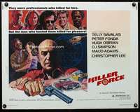 d330 KILLER FORCE half-sheet movie poster '76 Telly Savalas, Struzan art!