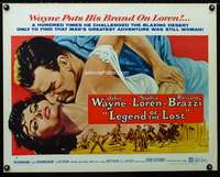 d350 LEGEND OF THE LOST style B half-sheet movie poster '57 Wayne, Loren
