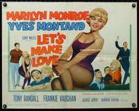 d352 LET'S MAKE LOVE half-sheet movie poster '60 sexy Marilyn Monroe!