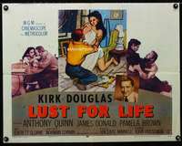 d369 LUST FOR LIFE style B half-sheet movie poster '56 Douglas as Van Gogh!