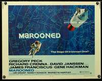 d384 MAROONED half-sheet movie poster '69 rare alternate style!