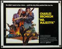 d410 MR MAJESTYK style B half-sheet movie poster '74 Bronson,Elmore Leonard