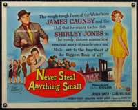 d423 NEVER STEAL ANYTHING SMALL half-sheet movie poster '59 James Cagney