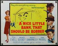 d426 NICE LITTLE BANK THAT SHOULD BE ROBBED half-sheet movie poster '58