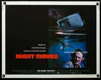 d428 NIGHT MOVES half-sheet movie poster '75 Gene Hackman, cool image!