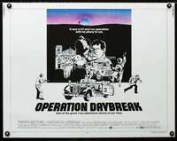 d448 OPERATION DAYBREAK half-sheet movie poster '75 Robert Tanenbaum art!