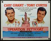 d449 OPERATION PETTICOAT half-sheet movie poster '59 Cary Grant, Curtis