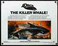 d450 ORCA half-sheet movie poster '77 The Killer Whale, John Berkey art!