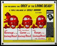 d451 ORGY OF THE LIVING DEAD half-sheet movie poster '72 Ormsby zombie art!
