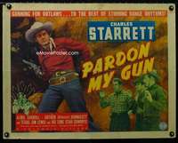 d456 PARDON MY GUN half-sheet movie poster '42 Charles Starrett