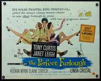 d461 PERFECT FURLOUGH half-sheet movie poster '58 Tony Curtis, Janet Leigh