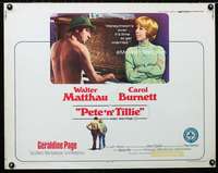d464 PETE 'N' TILLIE half-sheet movie poster '73 Walter Matthau, Burnett