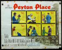 d466 PEYTON PLACE half-sheet movie poster '58 Lana Turner, Lange