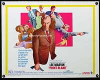 d474 POINT BLANK half-sheet movie poster '67 Lee Marvin, Angie Dickinson