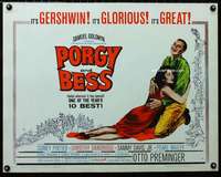 d477 PORGY & BESS half-sheet movie poster '59 Sidney Poitier, Dandridge