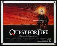 d488 QUEST FOR FIRE half-sheet movie poster '82 Rae Dawn Chong, cave men!