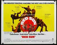 d497 RED SUN half-sheet movie poster '72 Charles Bronson, Mifune, Andress
