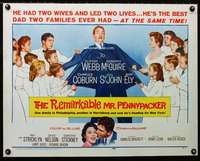 d501 REMARKABLE MR PENNYPACKER half-sheet movie poster '59 Clifton Webb