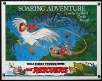 d503 RESCUERS half-sheet movie poster '77 Walt Disney mice cartoon!