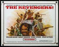d509 REVENGERS half-sheet movie poster '72 William Holden, Ernest Borgnine