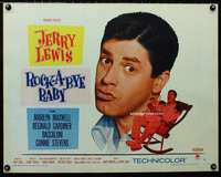 d516 ROCK-A-BYE BABY rare style B half-sheet movie poster '58 Jerry Lewis