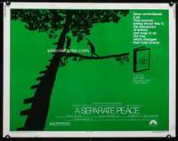 d536 SEPARATE PEACE half-sheet movie poster '72 John Knowles classic!