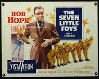 d539 SEVEN LITTLE FOYS half-sheet movie poster '55 Bob Hope with 7 kids!