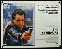 d540 SEVEN-UPS half-sheet movie poster '74 Roy Scheider pointing gun!