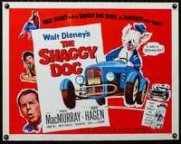 d543 SHAGGY DOG half-sheet movie poster '59 Disney, Fred MacMurray