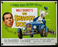 d544 SHAGGY DOG half-sheet movie poster R67 Disney, Fred MacMurray